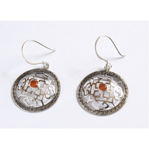 Earring  domed jali mandala