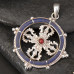 Double dorjee wirh stone satted pendant