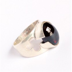 Ring flatge stone & side open