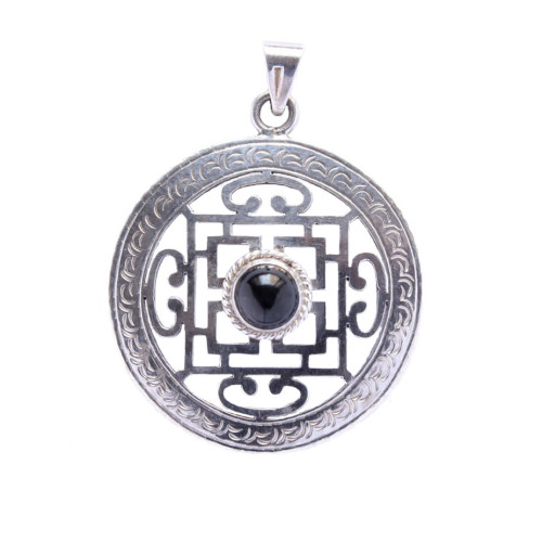 Mandala with stone pendant