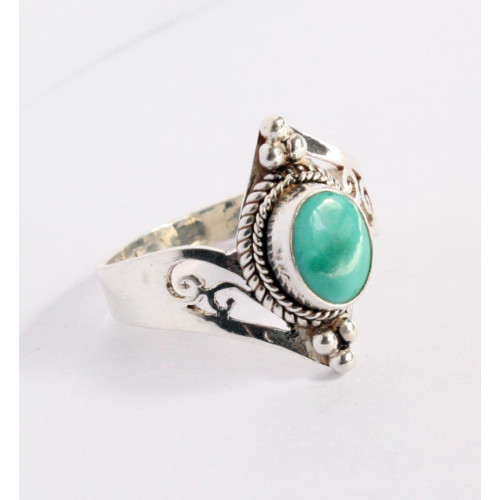 Cross ball stone Ring