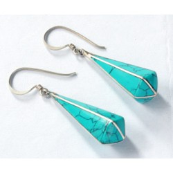 Earring satted stone