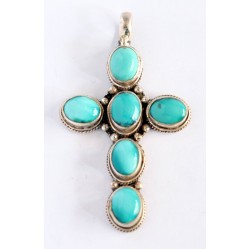 Pendant 6 stone cross