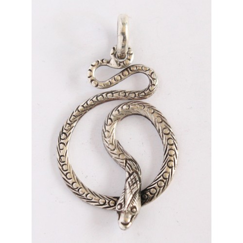Pendant twisted lila snake
