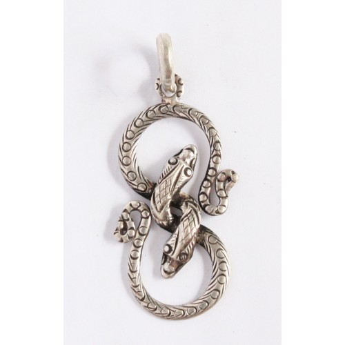Pendant  twisted double snake