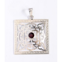 Pendant big  square jali mandala
